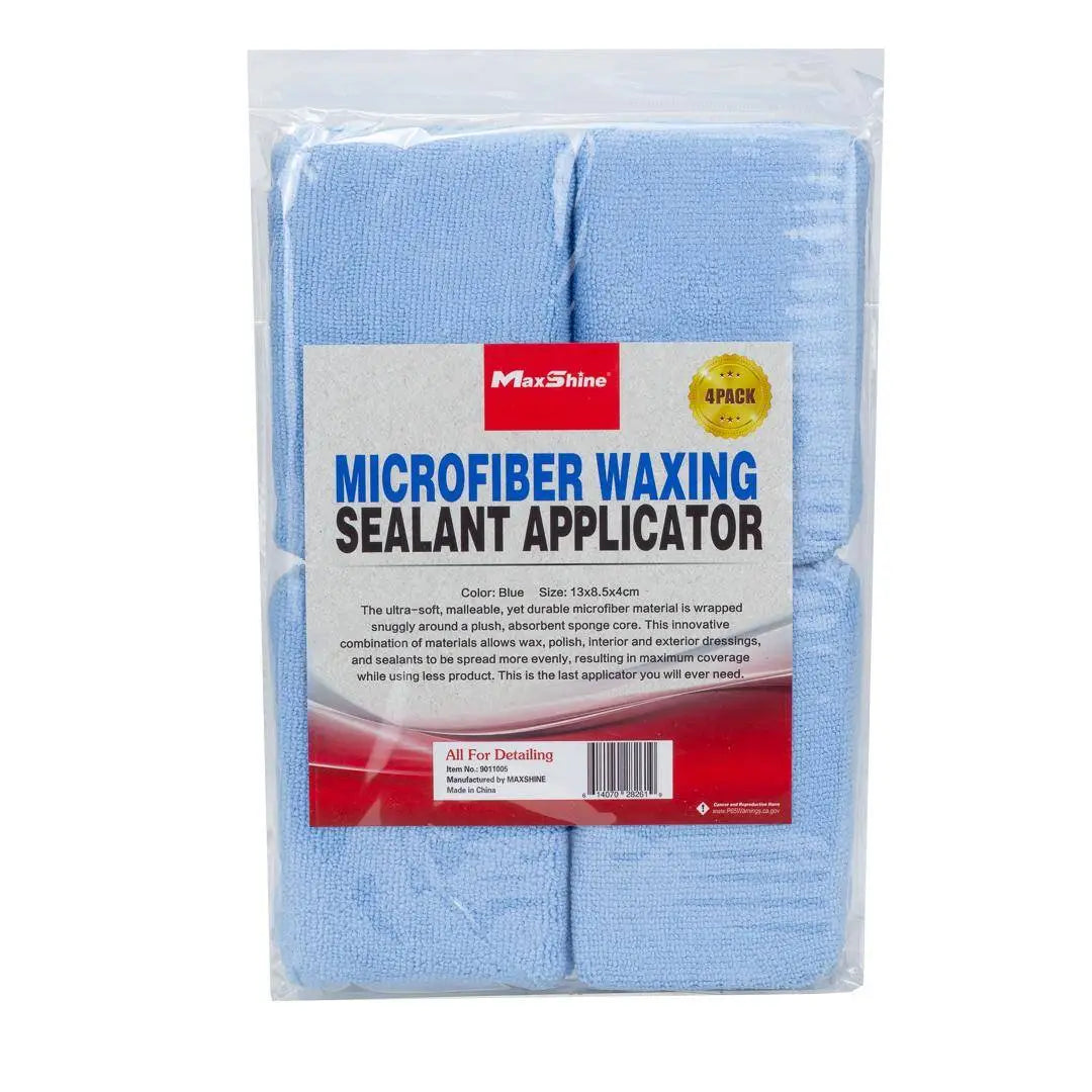 Max Shine Ultra-Soft Microfiber Wax Applicator – 4 Pack